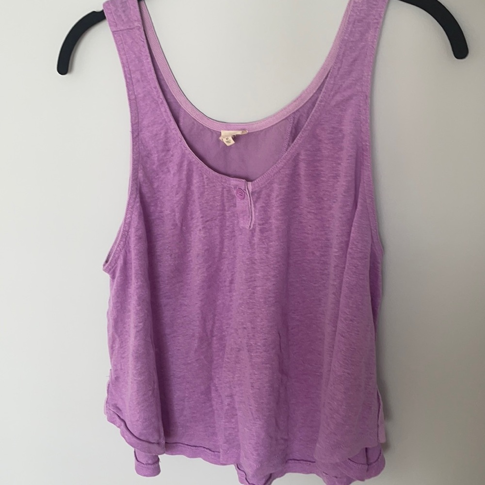 💞2/$20 WILFRED Purple Button Tank Top
